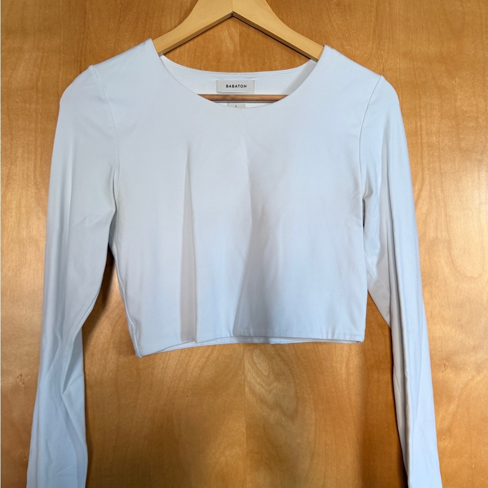 Babaton White Long Sleeve Top